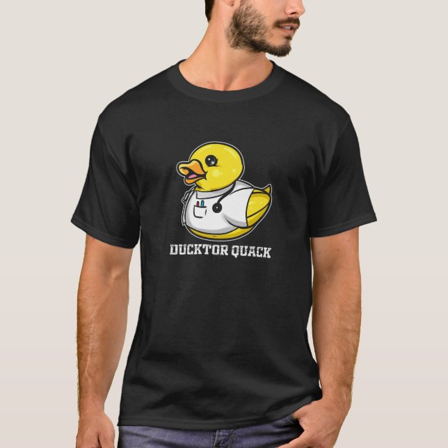 Camiseta Ducktor Quack - Funny Rubber Duck Doctor (Anverso)