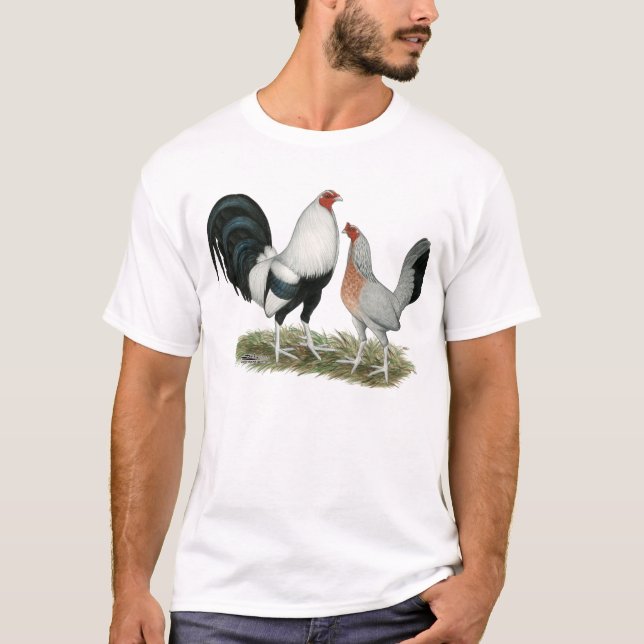 Camiseta Duckwing de plata Gamefowl (Anverso)