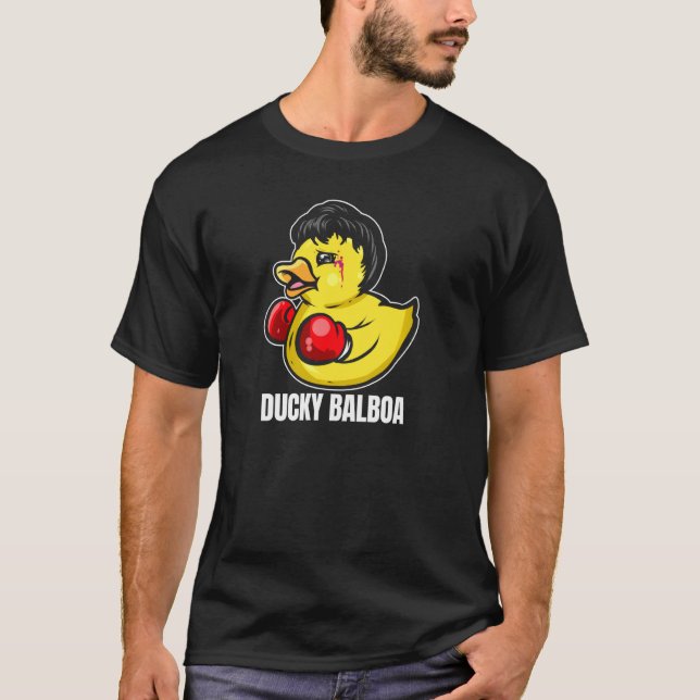 Camiseta Ducky Balboa Funny Rubber Duck Boxer & Fighter Pul (Anverso)