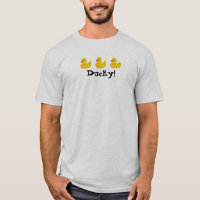 DUCKY con 3 patos de goma amarillos en una fila