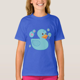 Camiseta Ducky de goma con las burbujas Corazón-Llenadas