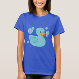Camiseta Ducky de goma con las burbujas Corazón-Llenadas