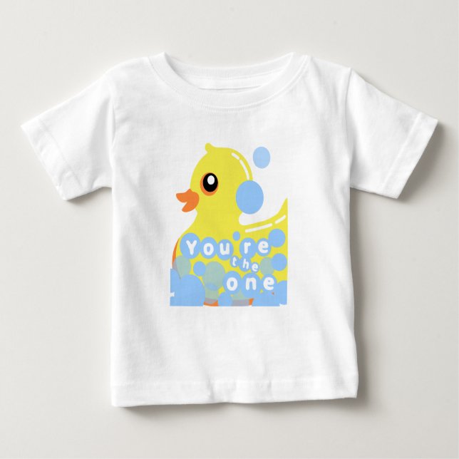 Camiseta Ducky de goma del bebé/del niño (Anverso)