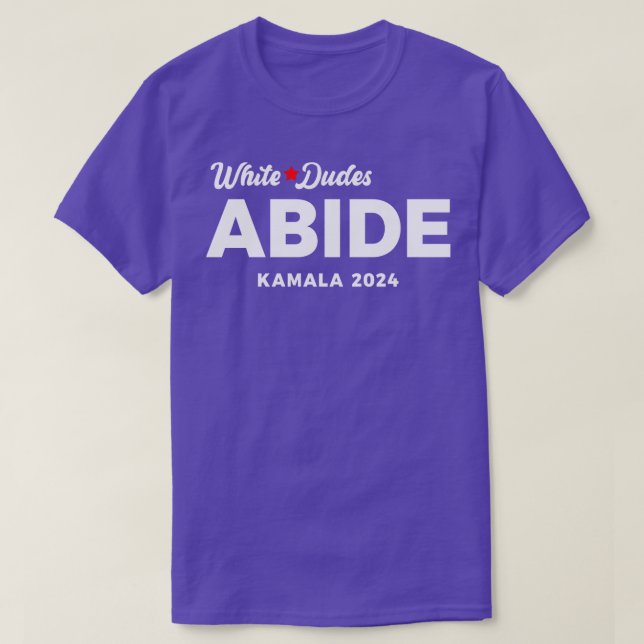 Camiseta Dudas blancas para Abide Kamala 2024 (Diseño del anverso)