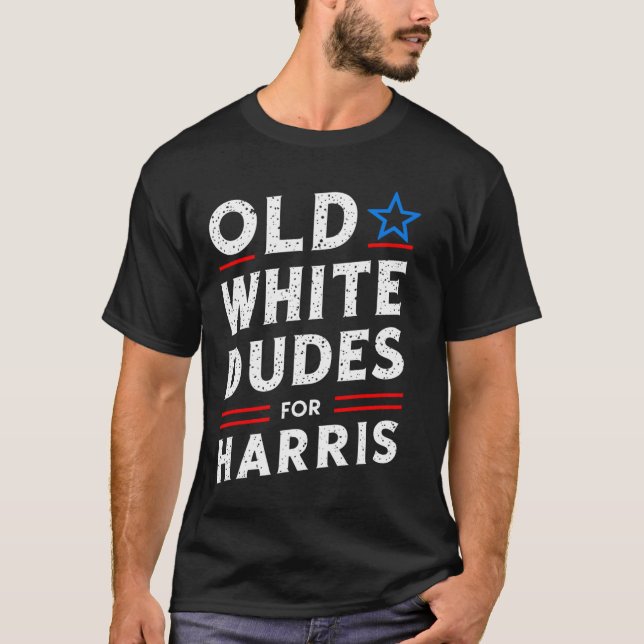 Camiseta Dudes Blancas Para Harris Kamala 2024 (Anverso)