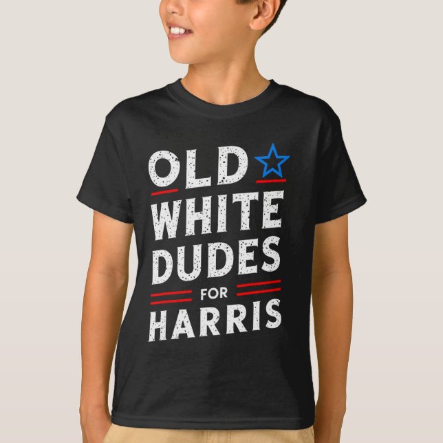 Camiseta Dudes Blancas Para Harris Kamala 2024 (Anverso)