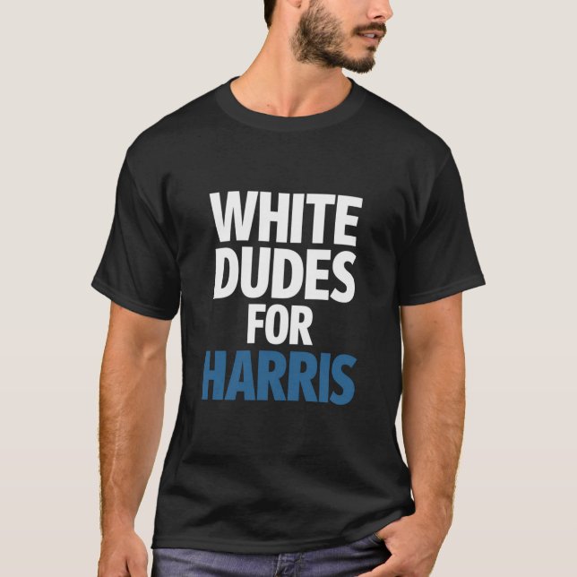 Camiseta Dudes Blancas Para Harris Kamala Harris 2024 (Anverso)