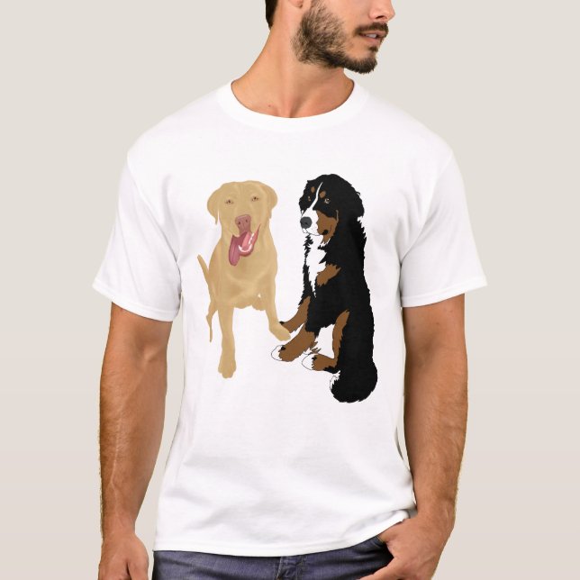 Camiseta Dudley Labrador y Perro de Montaña Bernés   (Anverso)