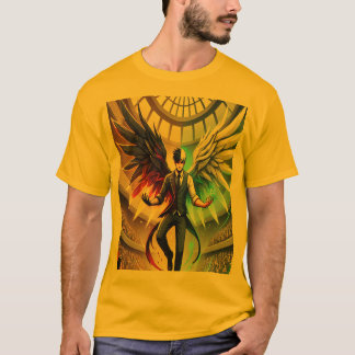 Camiseta Duel épico: Ángel del diablo elude la represión"