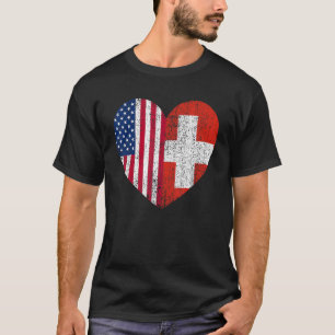 Camiseta Duel Heart Suiza y el ciudadano estadounidense del