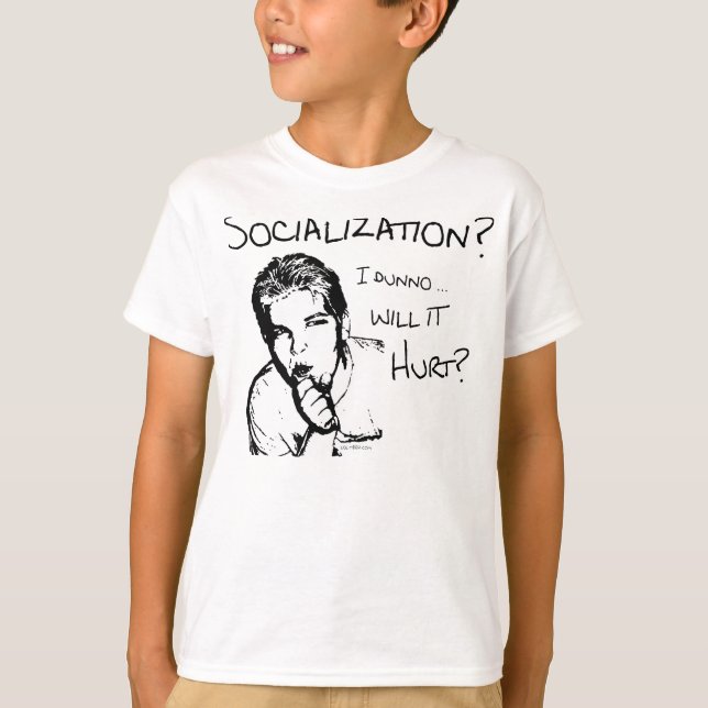 Camiseta ¿Duele la socialización? (Anverso)