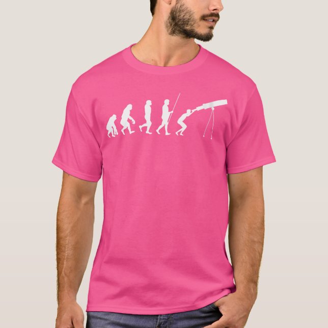 Camiseta Duelo de astrónomos A de la evolución del telescop (Anverso)