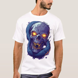 Camiseta Duelo de calavera y serpiente