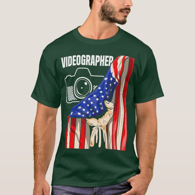 Camiseta Duelo de cineasta de vídeo para EE.UU. (Anverso)