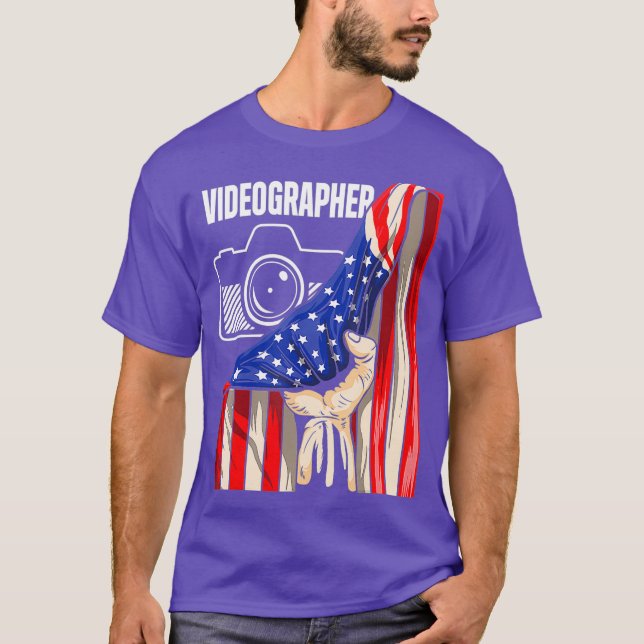 Camiseta Duelo de cineasta de vídeo para EE.UU. (Anverso)