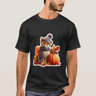 Camiseta Dueña de gato Devon Rex de otoño Día de Acción de 