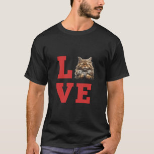 Camiseta Dueña de gato Maine Coon AMOR Gato Maine Coon Mamá