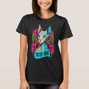 Camiseta Dueña de gato Sphynx Mamá Gato sin pelo