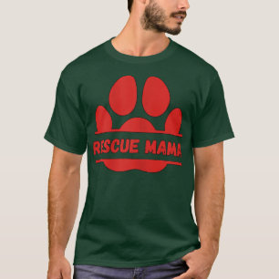 Camiseta Dueña de perro Bonito dice rescate a mamá 