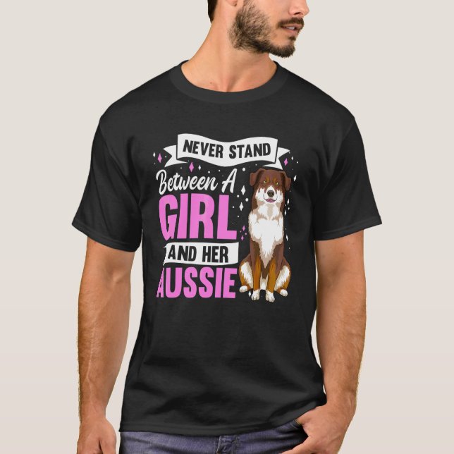 Camiseta Dueña de perro pastor australiano Aussie  Chicas (Anverso)