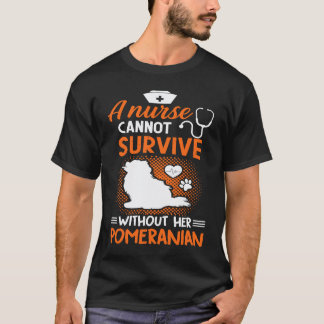 Camiseta Dueña de perro pomerania enfermera hospital