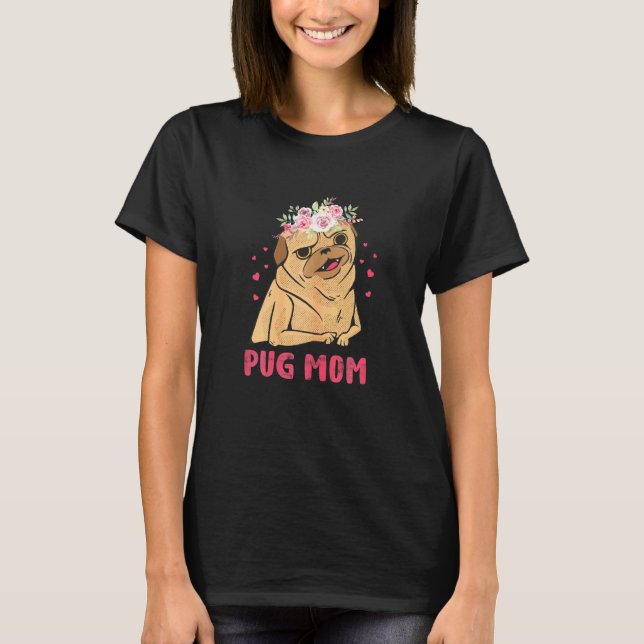 Camiseta Dueña de perro Pug (Anverso)