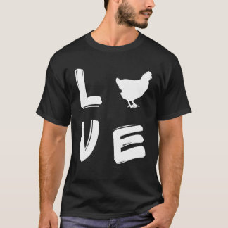 Camiseta Dueña de pollo silueta de pollo de amor