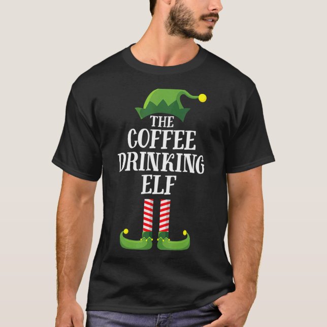 Camiseta Duende bebedor de café que combina con el grupo fa (Anverso)