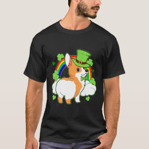 Camiseta Duende Corgi Día de San Patricio Gente Irlandesa