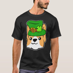 Camiseta Duende Corgi Día de San Patricio Trébol Humor