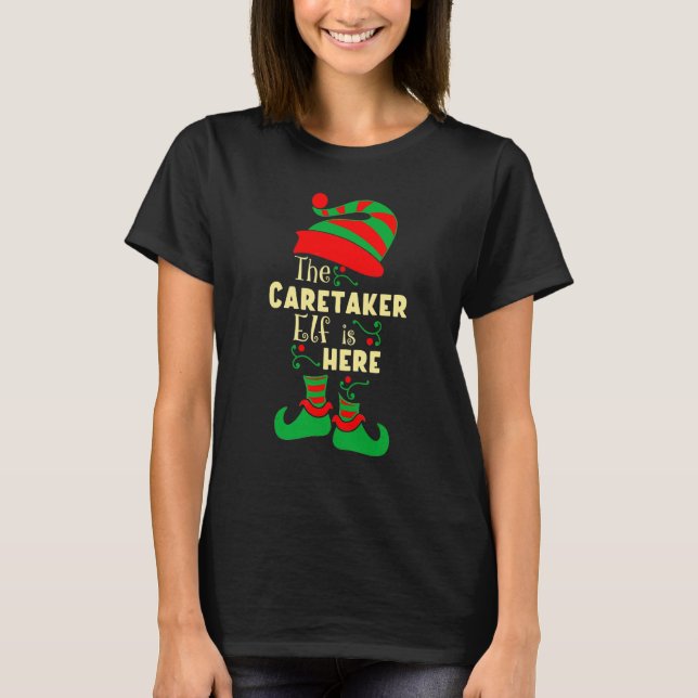 Camiseta Duende Cuidador Navidad Familiar Combinable Navida (Anverso)