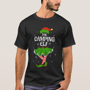 Camiseta Duende de acampada Navidad Familia Chicas Mujeres 