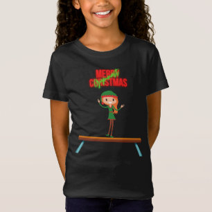 Camiseta Duende de gimnasia de Navidad alegre