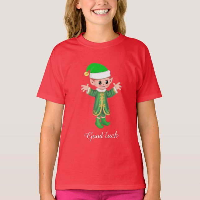 Camiseta Duende de la Buena Suerte & Script (Anverso)