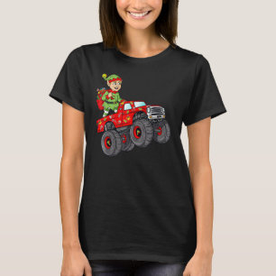 Camiseta Duende De Navidad Con Camión Monstruo Chico Famili