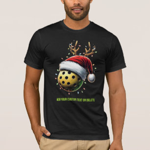 Camiseta Duende de Navidad de Pickleball Santa Jugador de P