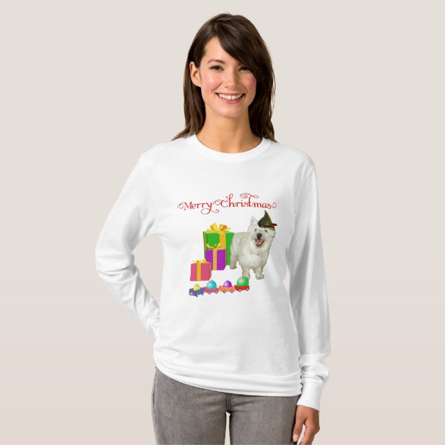 Camiseta Duende de Navidad de West Highland White Terrier (Anverso completo)