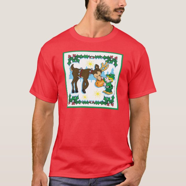 Camiseta Duende de Navidad y Reno (Anverso)