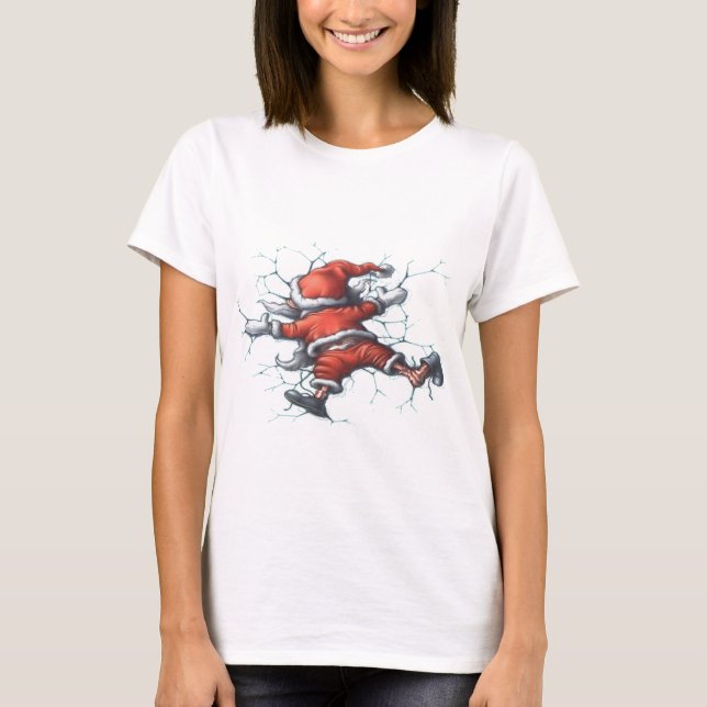 Camiseta Duende divertido el día de fiesta del navidad del (Anverso)