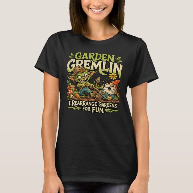 Camiseta Duende Divertido Gnomo Travieso Hacedor de Problem (Anverso)