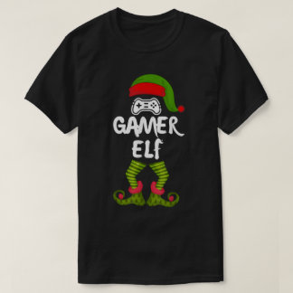 Camiseta Duende Gamer Diseño de Navidad para Juegos