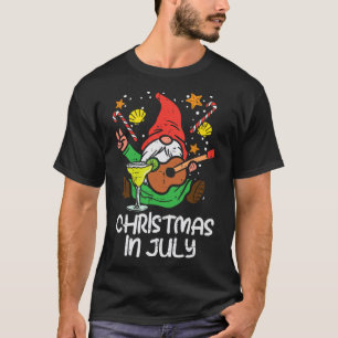 Camiseta Duende nórdico Santa tocando guitarra Navidad en j