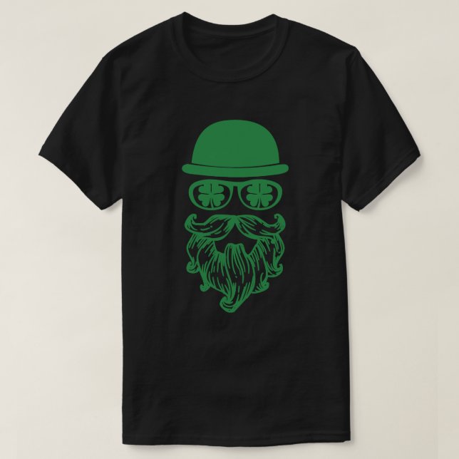Camiseta Duendes Bigote Día de San Patricio (Diseño del anverso)