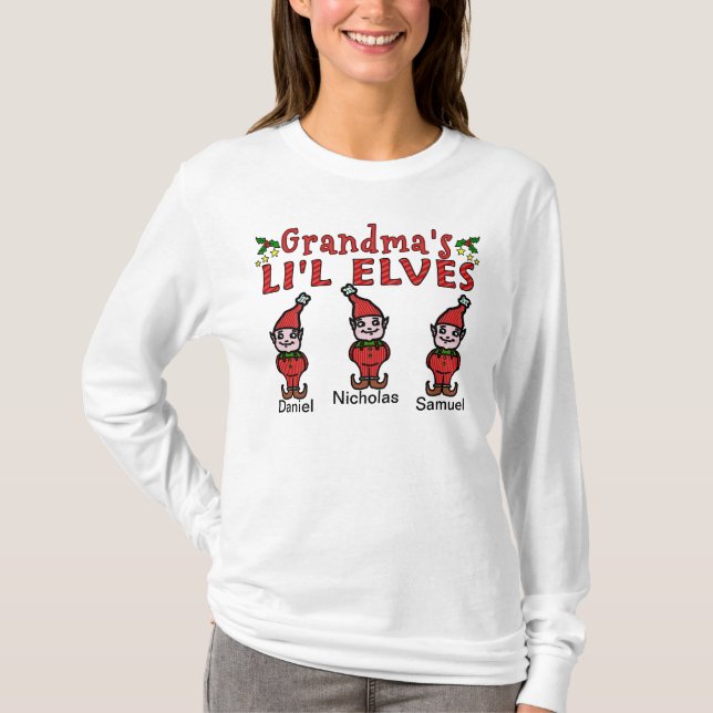 Camiseta Duendes de Li'l de la abuela personalizada 3 (Anverso)