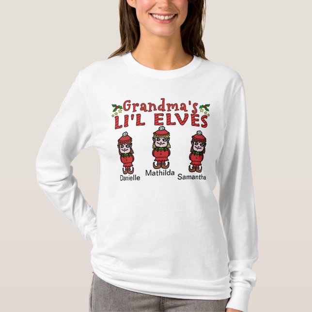 Camiseta Duendes de Li'l de la abuela personalizada 3 (Anverso)