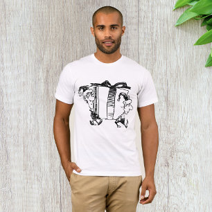 Camiseta Duendes Navideños Caprichosos Llevando un Regalo G