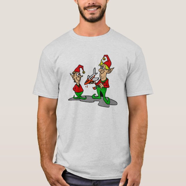 Camiseta duendes que pintan el aeroplano (Anverso)
