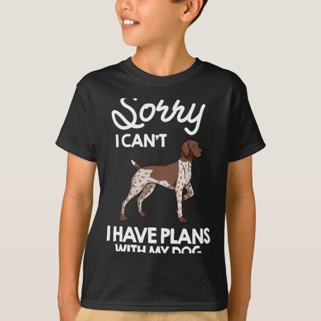 Camiseta Dueño amante de cachorros de perro pointer de pelo (Anverso)