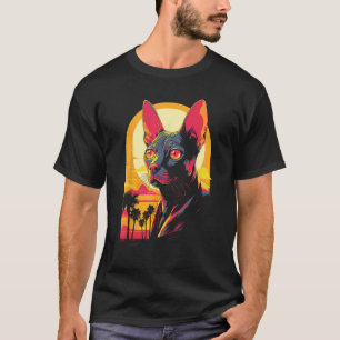 Camiseta Dueño Amante de Gatos Sphynx Retro Gato Sphynx Vin