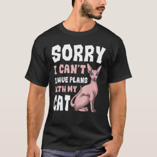 Camiseta Dueño Criador de Gatos Sphynx Mascota Animal Sin P
